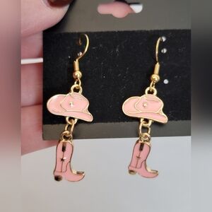 Handcrafted Cowboy Hat and Boot Earrings